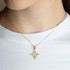 Polished Gold Celtic Triquetra Cross Pendant Necklace