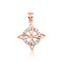 Gold Irish Celtic Triquetra Cross Pendant Necklace