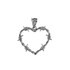 Gold Barbed Wire Heart Pendant Necklace (S/M/L)