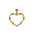 Gold Barbed Wire Heart Pendant Necklace (S/M/L)