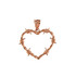 Gold Barbed Wire Heart Pendant Necklace (S/M/L)