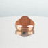 Men's Rose Gold Letter Initial Octagon Signet Ring