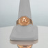 Men's Rose Gold Letter Initial Octagon Signet Ring