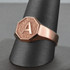 Men's Rose Gold Letter Initial Octagon Signet Ring