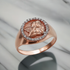 Gold Cupid Cherub Angel Halo Diamond Round Signet Ring