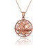 Polished Gold Lotus Flower in Circle Yoga Pendant Necklace