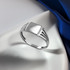 Polished Square Gold Baby Signet Ring