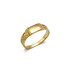 Gold Nugget Band Square Rectangle Baby Signet Ring