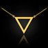 14K Gold Triangle Necklace