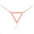 14K Polished Rose Gold Triangle Necklace