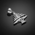 White Gold Cedar Tree of Lebanon Pendant