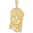 Iced Gold Jesus Face CZ Pendant