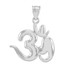 White Gold Om Symbol Pendant