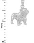 White Gold Bulldog Charm Pendant