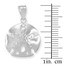 Polished White Gold Sand Dollar Pendant