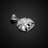 Polished White Gold Sand Dollar Pendant