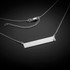 14K White Gold Name Bar Diamond Necklace
