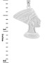 White Gold Egyptian Queen Nefertiti Pendant