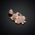 Rose Gold Owl Charm Pendant Necklace with Diamonds