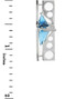White Gold 3D Gemstone Cross Pendant