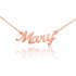 Rose Gold Name Script Necklace "Mary"