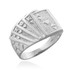White Gold Royal Flush Poker Nugget Ring