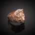 Men's Solid Rose Gold Lion Head Ring