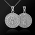 White Gold US Army Reversible St. Michael Pendant Necklace