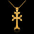 Gold Armenian Cross Pendant Necklace
