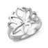 White Gold Lotus Ring