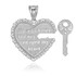 White Gold "Key of my Heart" Detachable Pendant
