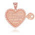 Rose Gold "Key of my Heart" Detachable Pendant