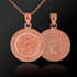 Rose Gold US Air Force Reversible St. Michael Pendant Necklace