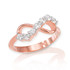 Rose Gold Infinity CZ Ring