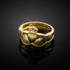 2pc Gold Classic Claddagh Engagement Ring Band