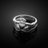 2pc White Gold Classic Claddagh Engagement Ring Band