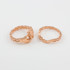 2pc Rose Gold Claddagh Engagement Ring with Trinity Band