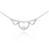 14K White Gold Triple Heart with CZ