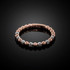 Two-Tone Rose Gold Ball Chain Stackable Ring with Diamonds
