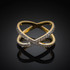 Gold Diamond Orbit Ring