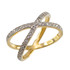 Gold Diamond Orbit Ring