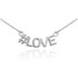 14k White Gold #LOVE Necklace