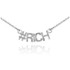 14k White Gold #RICH Necklace