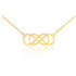 14K Gold Double Knot Infinity Necklace