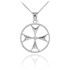 White Gold Diamond Maltese Cross Pendant Necklace