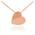 14k Solid Rose Gold Heart Necklace