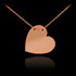 14k Solid Rose Gold Heart Necklace