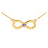 14K Gold Infinity CZ Birthstone Necklace