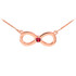 14K Rose Gold Infinity CZ Birthstone Necklace