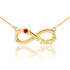 14K Gold Infinity #1MOM CZ Birthstone Necklace